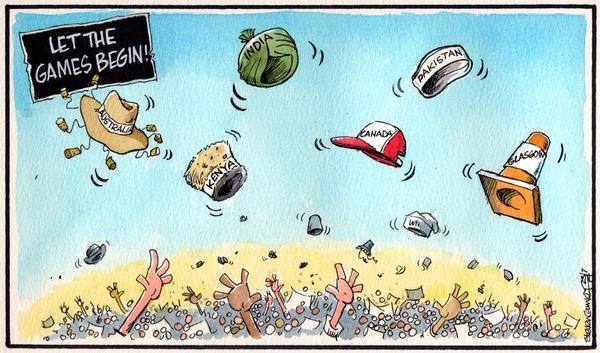 As the sun rises on the opening of @Glasgow2014 Camley gives us another great Games cartoon