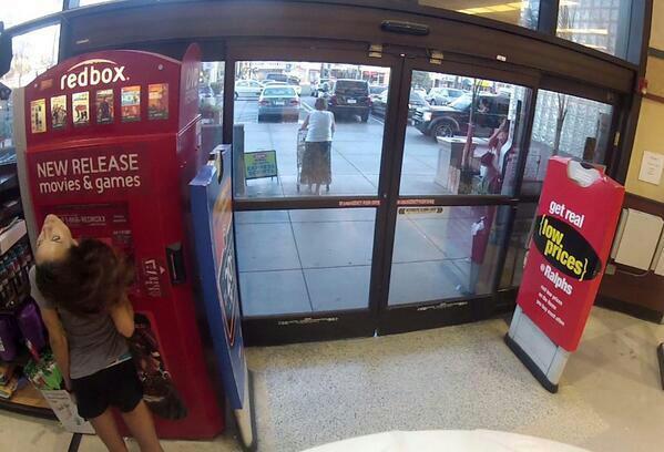 scienceride's tweet photo. Caught on a Redbox security camera http://t.co/Y3dbkLGavu