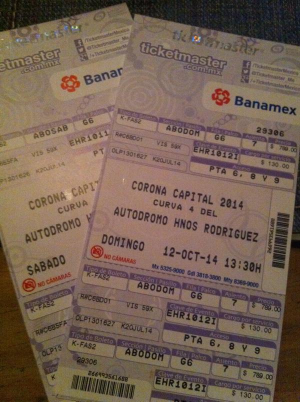 diegohrdz's tweet photo. #CoronaCapital2014 @CoronaCapital #CC @Ticketmaster  ya solo falta esperar @ChaHdez http://t.co/j44nqdyI99