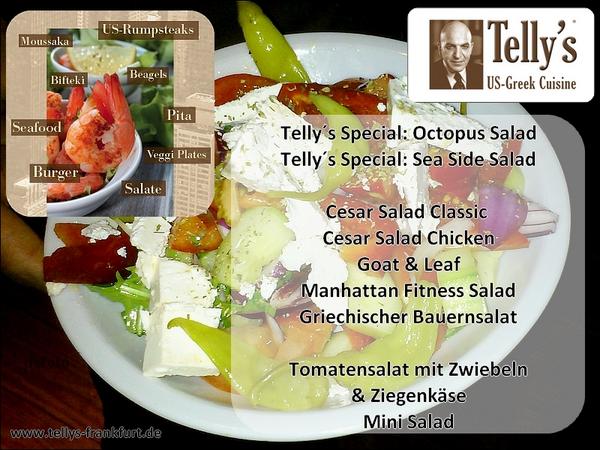frische/erfrischende und leckere #Salate im #Tellys #Frankfurt genießen, ideale Gaumenfreuden für den #Sommer :-)