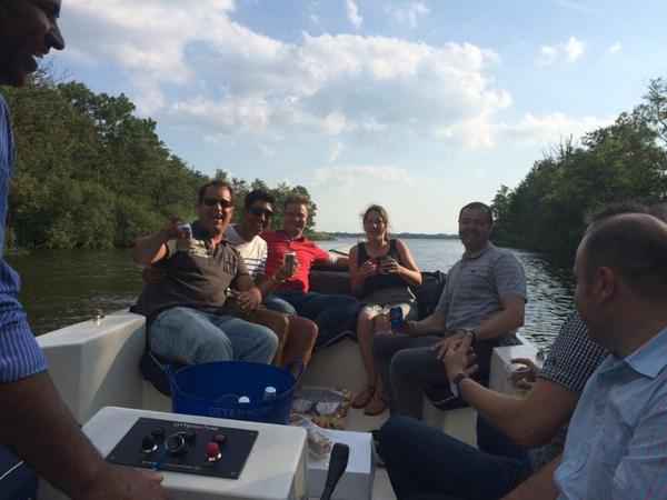 Farewell party of fellow Genesys expert Balakumar Balasingham. BrightContact colleagues having a good time.