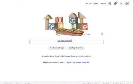 13.Google memasang mainan tradisional anak2  “Congklak” di tampilan halaman situsnya sbg wujud peringatan thd HAN