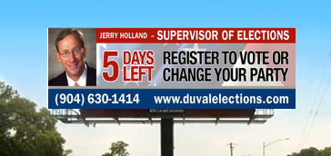 ClearlyJax's tweet photo. There are FIVE more days left to register to vote or change your party affiliation! http://t.co/hj8VWO9GGi