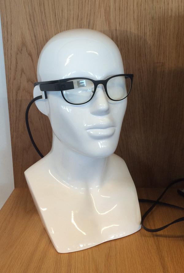The head has arrived and the Glass fits perfectly! Come and check it out in the Open Device Lab! #odl #googleglass