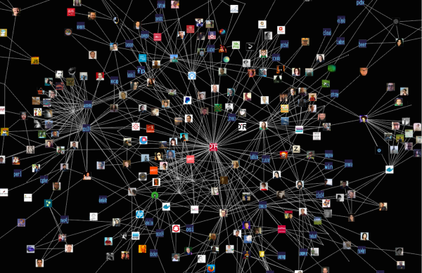 neo4j's tweet photo. #OSCON Social Graph created via @Twitter Search &amp; Cypher rendered by vivagraph http://t.co/qvK8I0w5zO feat @andypiper http://t.co/9OMcmJAhrG