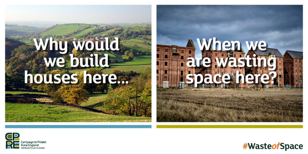 Q: "<a href="/CPRE/">CPRE, Campaign to Protect Rural England</a>: Why would we build houses here…when we are wasting space here? #WasteOfSpace " A: MONEY! #sustainability