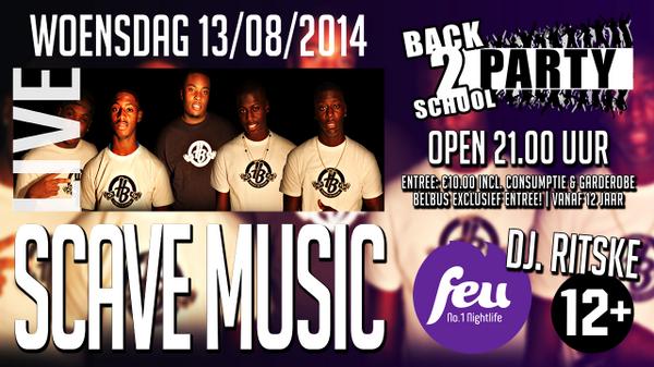 13 Augustus ScaveMusic Live onstage @ Feu Drachten (groningen) zorg dat je aanwezig bent!!