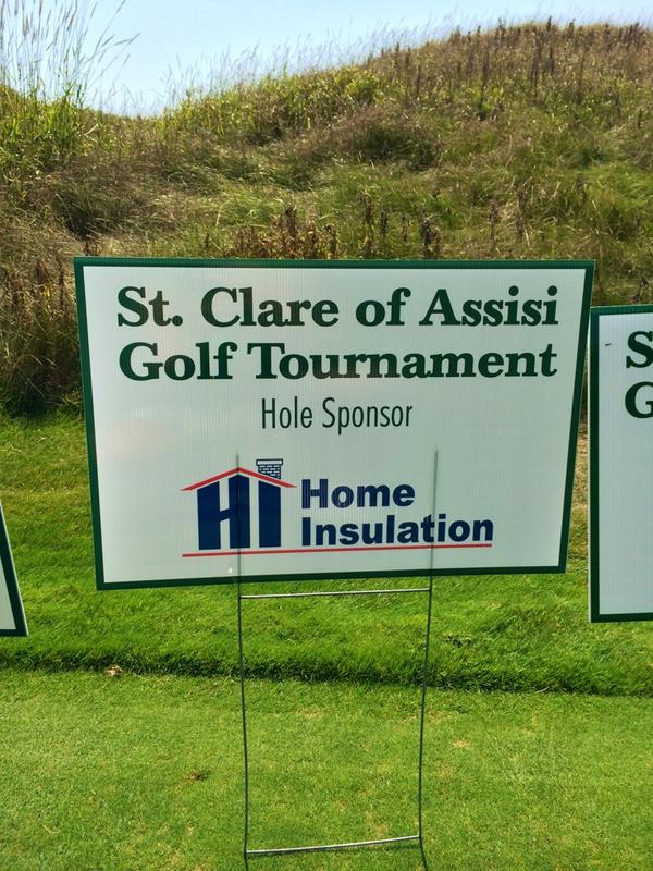 HomeInsulation9's tweet photo. Fabulous day at the St Clare of Assisi Golf Tournament! #sponsor #homeinsulation http://t.co/85g5trLixg