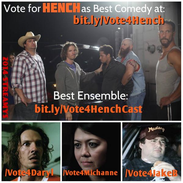 Hench_Series's tweet photo. Vote for us! Links are case sensitive and voting closes this Sunday. VOTE NOW! VOTE OFTEN! #GetHenched http://t.co/yV6IERobKE