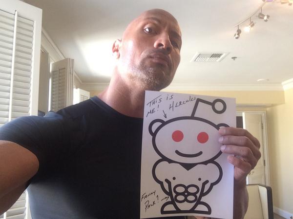 TheRock's tweet image. Ready to rock on @reddit_AMA #HERCULESMovie #SelfieGame #StillNoFannyPack