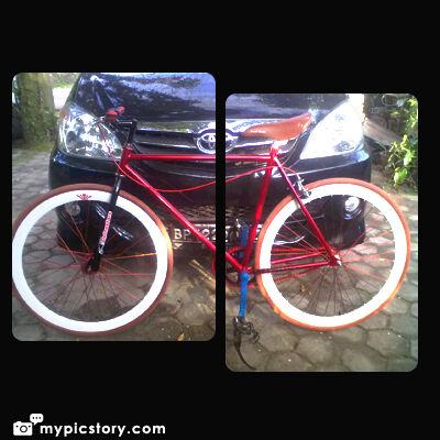 Jual Fixie Tp gak pkai Gear Torpedo,Kondisi oke  Cuma gembos jrg pakai,1jt aja,Minat dtg aja k jl.gudang minyak no.45