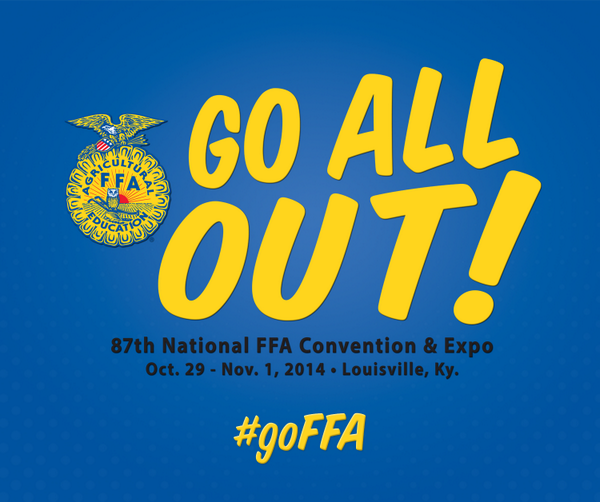 NationalFFA's tweet image. This year, FFA members will GO ALL OUT! #goFFA