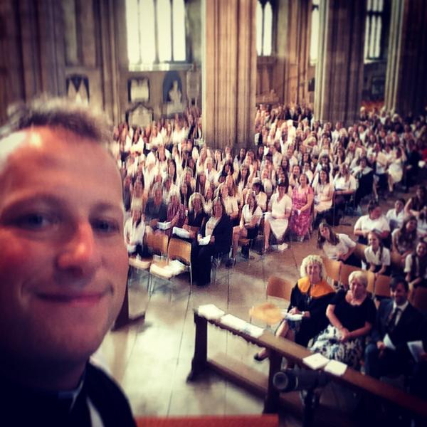 Barney_deBerry's tweet photo. preaching selfie. Langton girls commemoration service @No1Cathedral http://t.co/RrcwG3XSTh