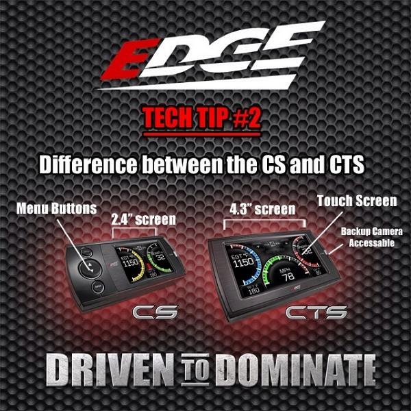 EdgeProducts's tweet photo. Tech Tip #2. The main difference between the CS and CTS display. #EdgeTechTip #EdgeCS #EdgeCTS http://t.co/W4ExDASizH