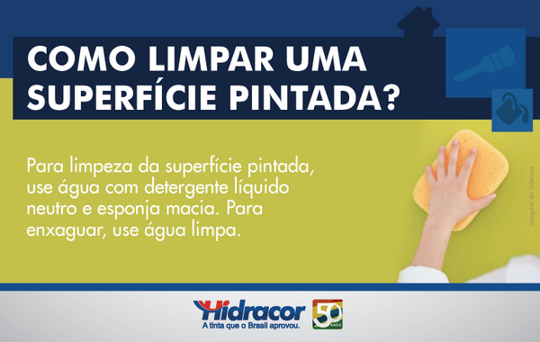 Você sabe a maneira correta de limpar uma superfície pintada?