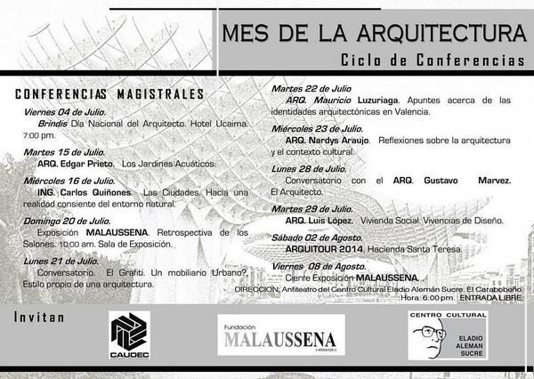 arqdick's tweet photo. Hoy con Arq. Nardys Araujo. 6:00 pm. Anfiteatro C.C. Eladio Aleman Sucre. Entrada Libre. http://t.co/Q94lsbDxvX
