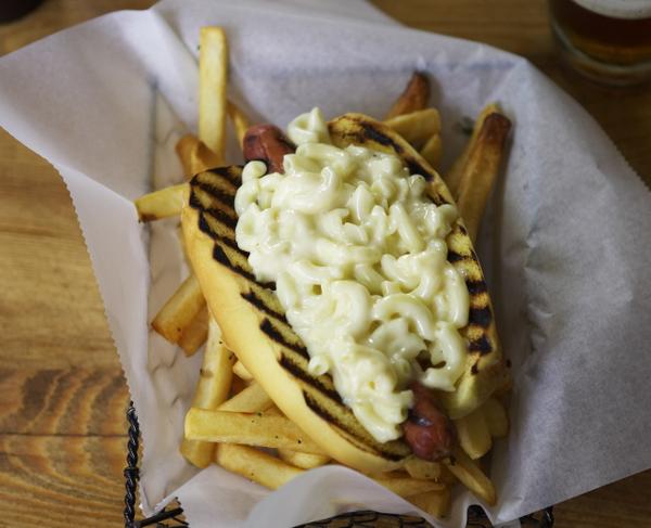 Zagat's tweet photo. It's National Hot Dog Day. Check out these crazy dogs http://t.co/v46KTNLkq3 http://t.co/SZv7kbk5PZ