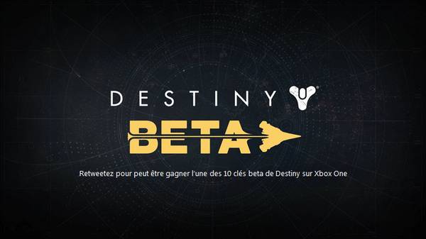 XboxFR's tweet photo. Pour fêter son lancement #RT et #Follow pour tenter de gagner l'une des 10 clés beta en jeu de #Destiny sur #XboxOne http://t.co/sQ8JZbOY29