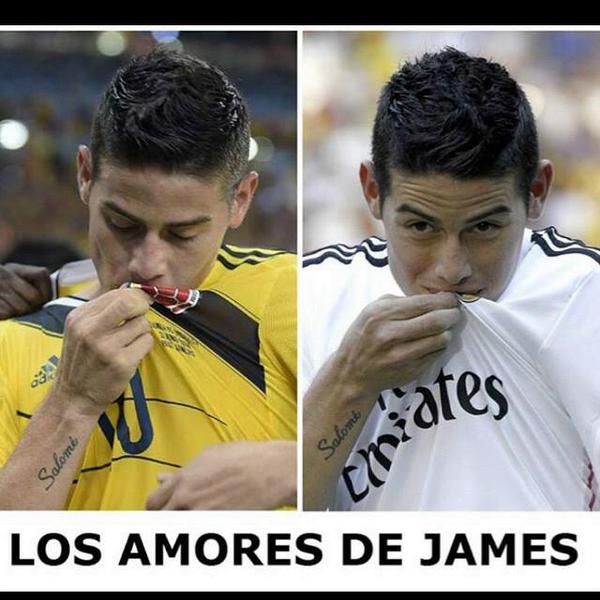 Los amores de #JamesRodriguez #JamesGoleadorDelMundial #jamesbalóndeoro10 #JamesEsReal #SeleccionColombia