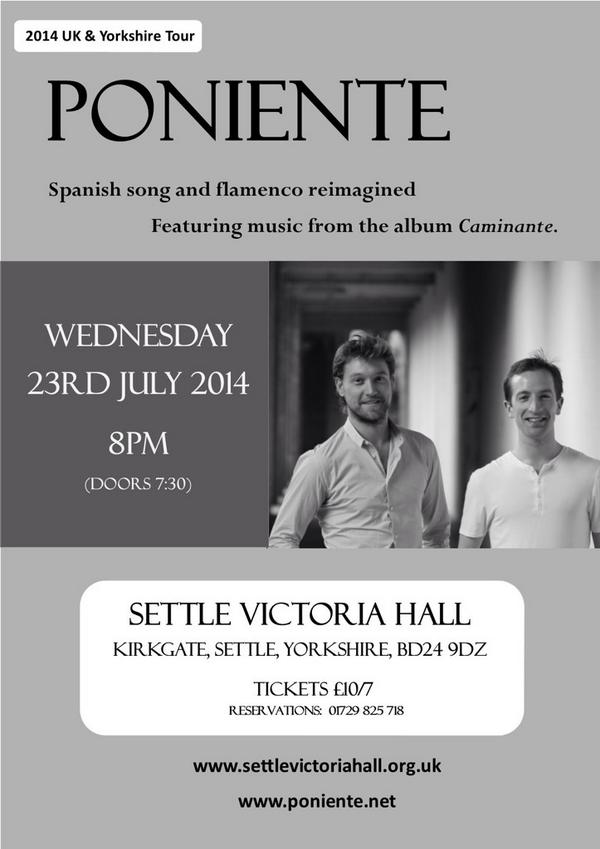 ponienteduo's tweet image. On our way @vichallsettle @giggschool @SettleWebsite @GrassingtonFest  Tickets on the door - see you soon!