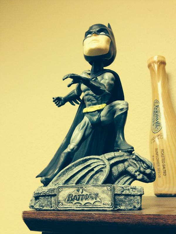 On his perch in my office #HappyBatmanDay #instantsafety