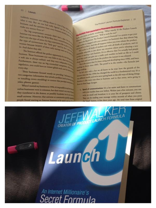 <a href="/JeffWalker/">Jeff Walker</a> still devouring #TheProductLaunchFormula &amp; taking tones of note from such an inspiring book Pic Jointer