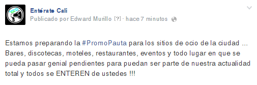 EnterateCali's tweet photo. #ATENCIÓN Sitios de ocio de #CaliCo... Vamos a tener una #PromoPauta para ustedes, así todos se Enteran de ustedes. http://t.co/MckLEGw6VB