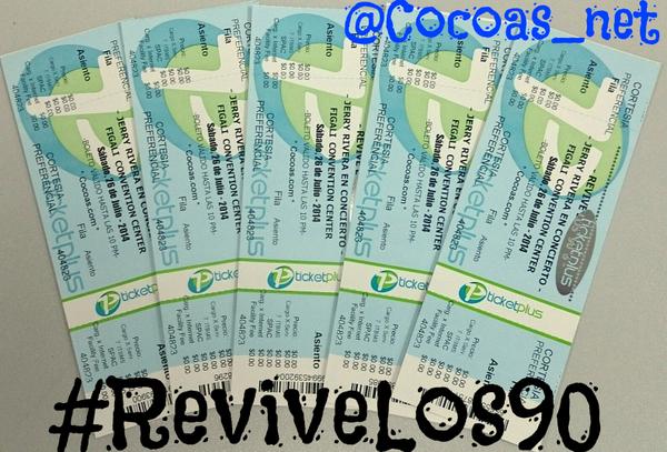 CoCoas_net's tweet photo. ¿Quieren ganarse un boleto para el concierto de Jerry Rivera? ¡Son 5! Comienza por darle RT a este tuit! #ReviveLos90 http://t.co/kziYapc4GI