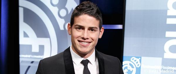realmadrid's tweet image. .@jamesdrodriguez: "El Real Madrid es el club ideal para ganar títulos" bit.ly/1ufCJMb #BienvenidoJames