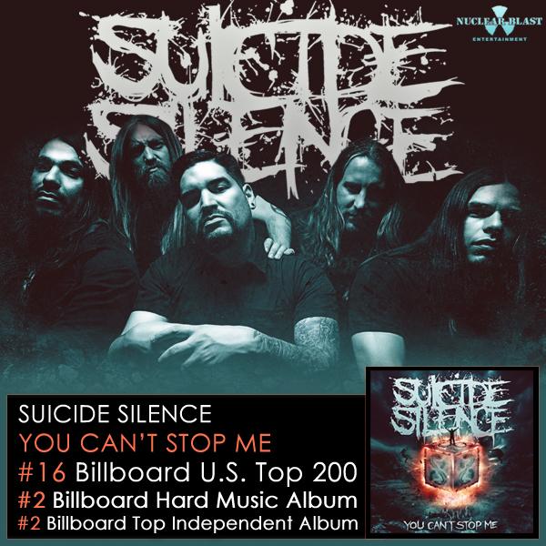 Awesome!!!"<a href="/suicidesilence/">Suicide Silence</a>: A HUGE thanks to all the fans for giving us our first Top 20 Album and highest debut of  "