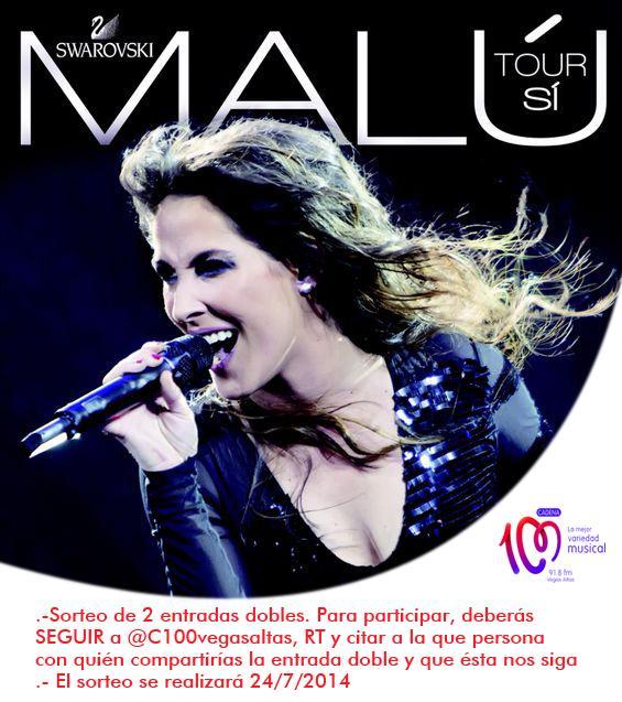 C100vegasaltas's tweet photo. ¡Aún estáis a tiempo! #Malú2607 
Entrada DOBLE
@InfoMalu @NoticiasMalu @malulerasporelm @Maluextremadura @FanClubMalu http://t.co/r47qUCPGHx