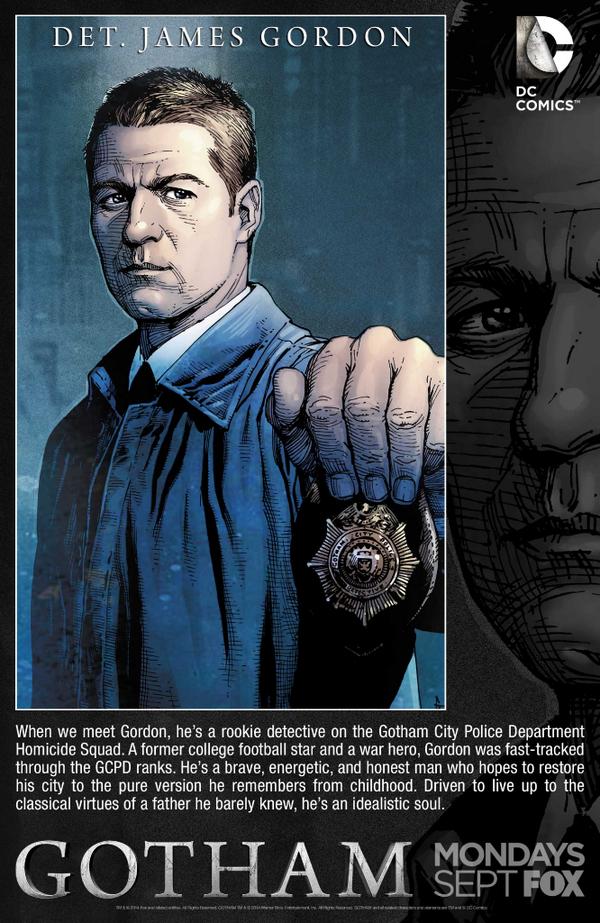 Check out comic book artist Gary Frank's drawing of #gotham's Det. James Gordon. More here: fox.tv/1pbozDs *0