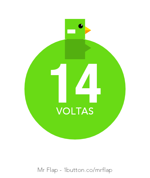 DevLiperds's tweet image. Acabei de dar 14 voltas! #MrFlap 1b.cm/mrflap/app