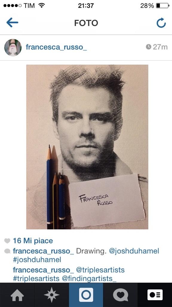 francescarrusso's tweet photo. Drawing of @joshduhamel #joshduhamel 
Hope you like it.

#drawing #sketch http://t.co/DU9xQw1rfp