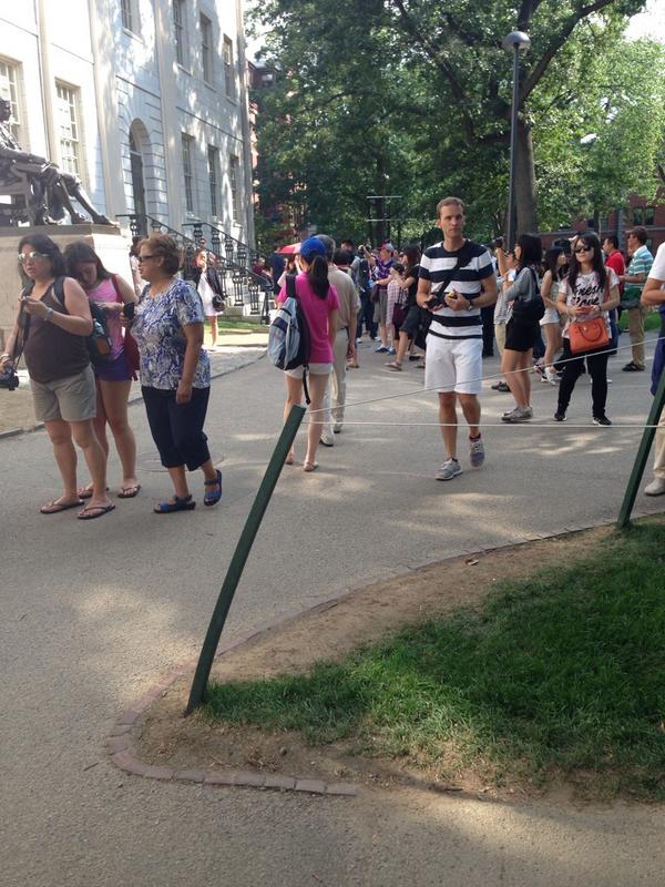 I think Harvard is half university half tourist attraction.