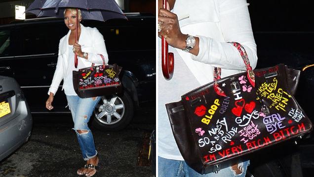 Jezebel on X: Nene Leakes defiles expensive Birkin bag with shitty Real  Housewives of Atlanta quotes    / X