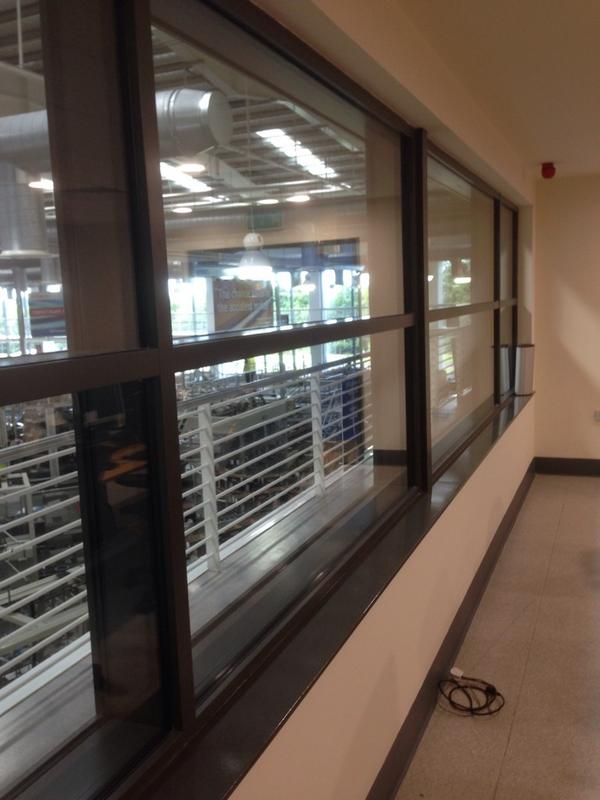 framefixni's tweet photo. Another complete job,curtain walling glazed front and back for acoustic values.!! http://t.co/FdPMKz6sV1