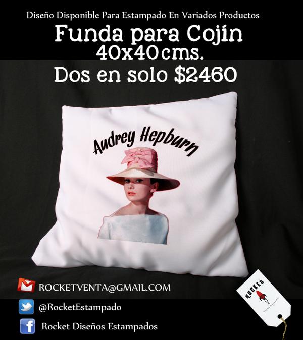 RocketEstampado's tweet image. Funda Cojín 40x40cms, Audrey Hepburn Dos a solo $2460 Haga su consulta #MiercolesDeFundas @SrDatos