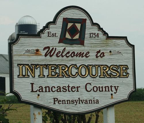 Pensilvanya'da adı 'intercourse' olan bir kasaba vardır