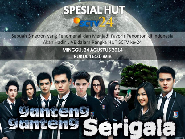 SCTV's tweet photo. Sinetron paling fenomenal @ASPGGS akan tayang secara LIVE menyambut HUT SCTV ke 24! http://t.co/uoTJm9yyYW