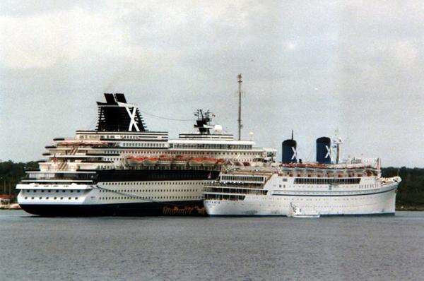 liveboatusa's tweet photo. #throwbackthursday ,@CelebrityUK ,@CelebrityCruise ,@CelebrityDE ,#CelebrityZenith, #SSBritanis, how far we've come http://t.co/mS45nDbPvC