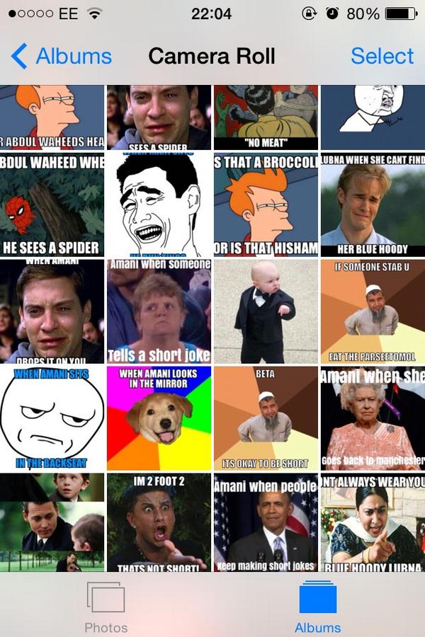 notamaniii's tweet image. Camera roll is basically filled with personalised memes.. #groupchatproblems