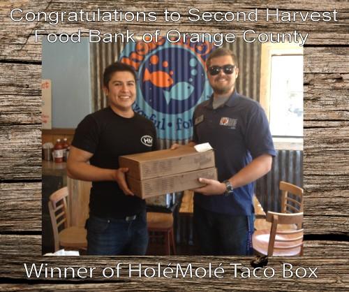 Congratulations to Second Harvest food bank of Orange County. Drop your card at HM for a chance to win.