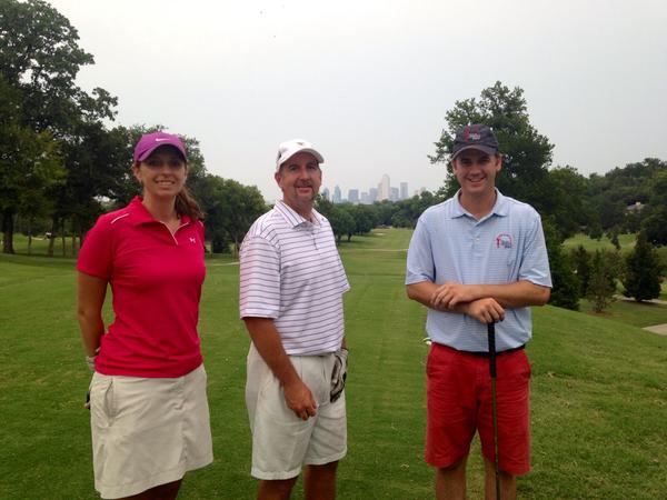 <a href="/TexasGolfAssn/">Amber Boyd</a> staffers enjoying #Play9Golf <a href="/StevensParkGolf/">Stevens Park Golf</a>