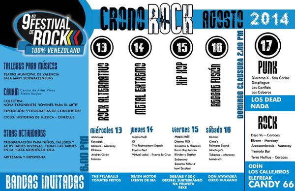 Para los que se quejan de que en Valencia NUNCA hacen NADA... Mañana comienza el <a href="/FestivalRock100/">FestivalRockVzla</a> #Plaza MontesDeOca