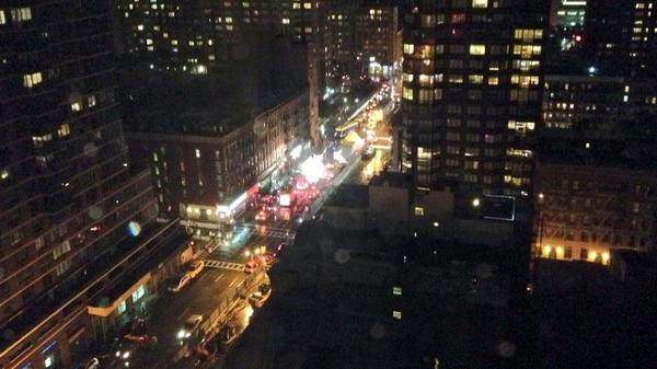 JimmyCsaid's tweet image. Now what? #subwayproject on 2nd ave. Something fell off the truck? Looks like parts of a mobile home off a flatbed.