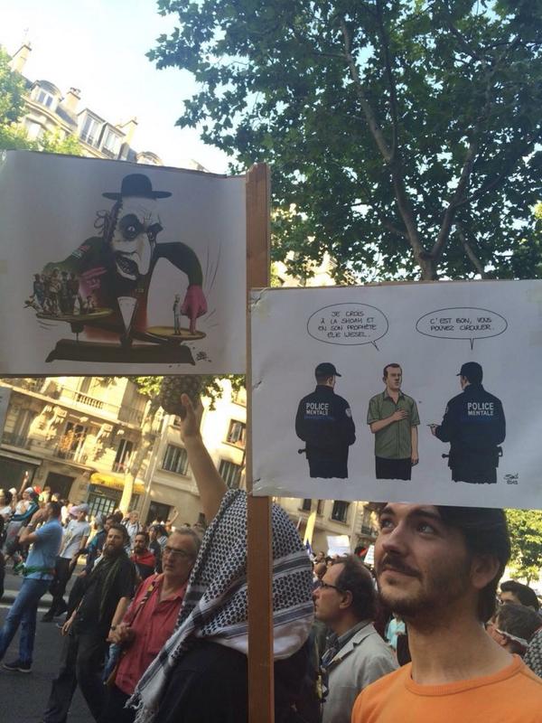 IdoDaniel's tweet photo. Yesterday, #Paris: "anti-Israel" demo shows just how much it's not about #antisemitism. Vive la France http://t.co/5P9GzAfH3e