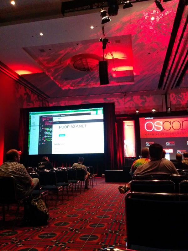 karmicara's tweet photo. Rocked it out today at @oscon with the other nuggeteers! @shanselman was pretty hilarious. #azure #aspnet #OSCON2014 http://t.co/8Mu9cxncX2