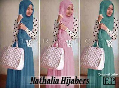 Nathalia Asmama 1. IDR 120.000. Maxi Dress Singlet + Cardi Polkadot + Pashmina. Fit L Full Spandex Korea.