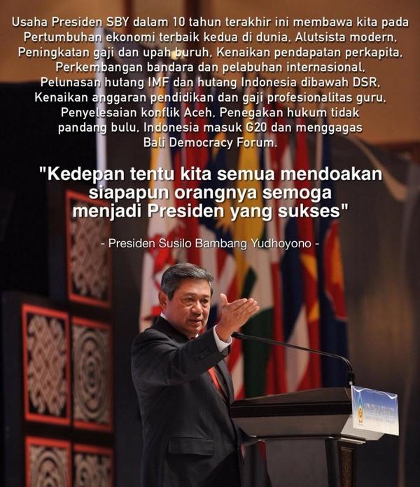 We do appreciate your 10 years leads our country to the better <a href="/SBYudhoyono/">S. B. Yudhoyono</a> :) #TerimaKasihSBY